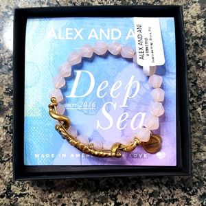 Alex and Ani Beaded Seahorse Wrap in Rafaelian Gold